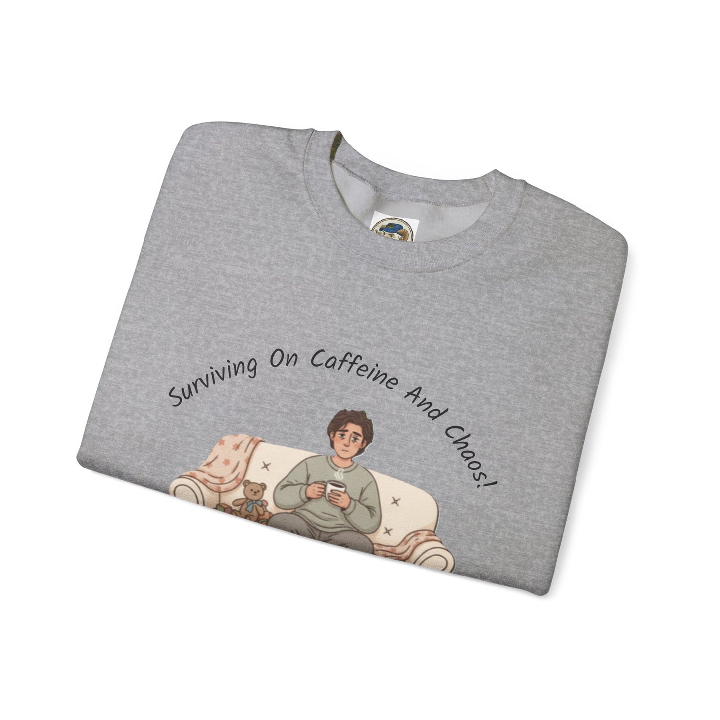 Tired Parent Candid Humor Sweatshirt | mom humor, parenting meme - Ramshackle Shack