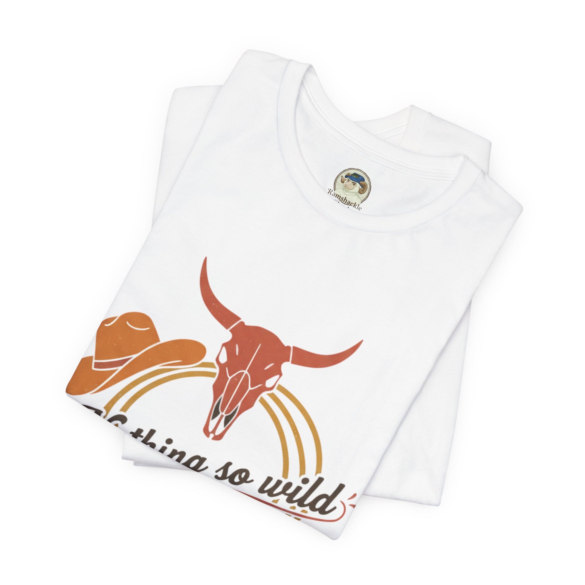 Personalized Western sunset T-shirt from Nothing So Wild Rider Tee collection, featuring a western-inspired design and vibrant sunset imagery.