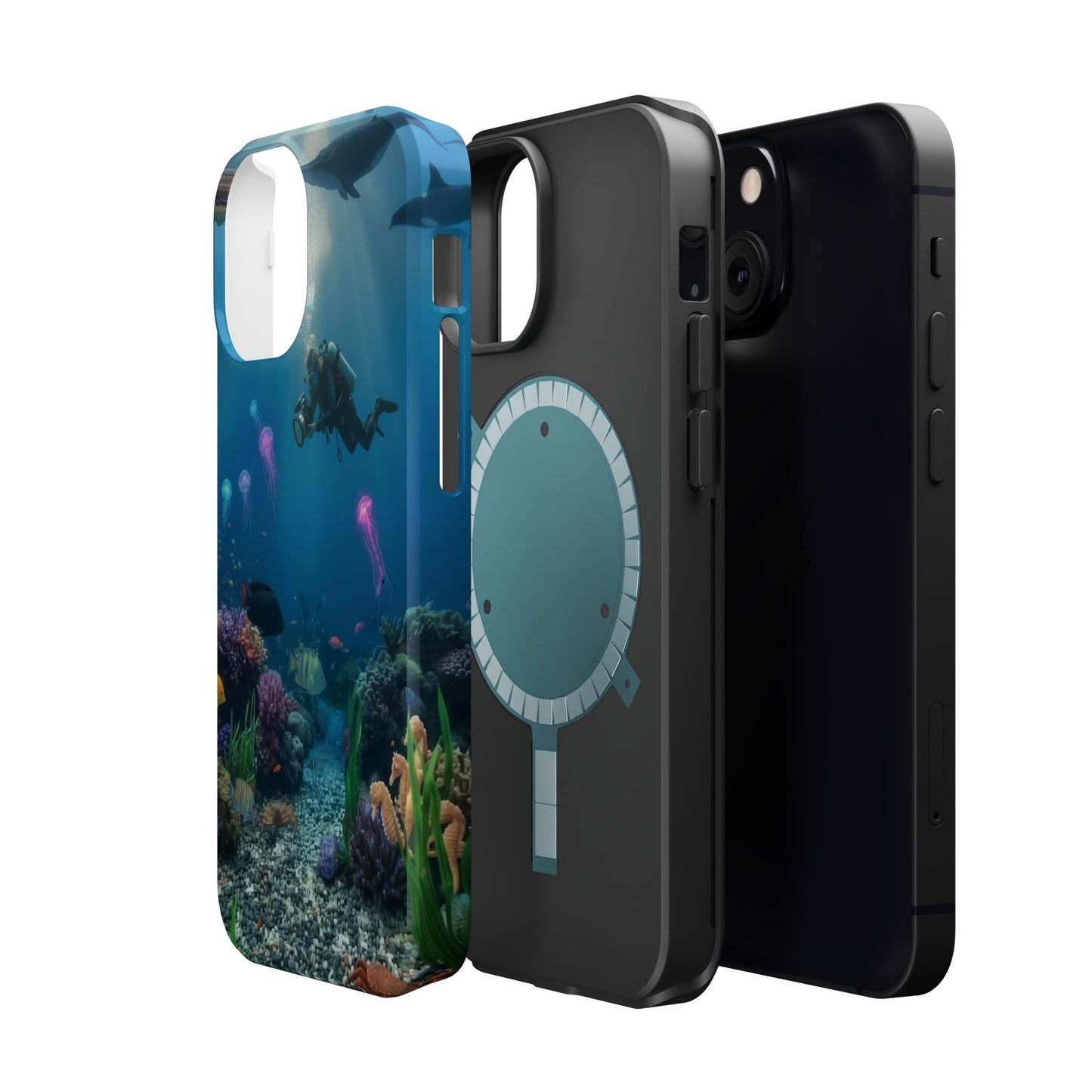 Underwater Diver Phone Case — Magnetic Impact‑Resistant Ocean Design
