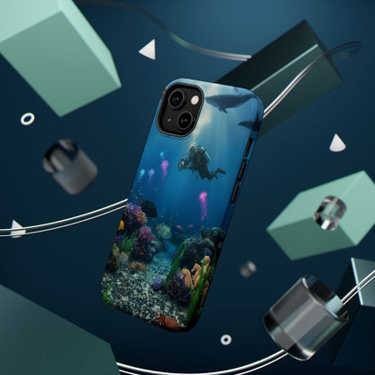Underwater Diver Phone Case — Magnetic Impact‑Resistant Ocean Design