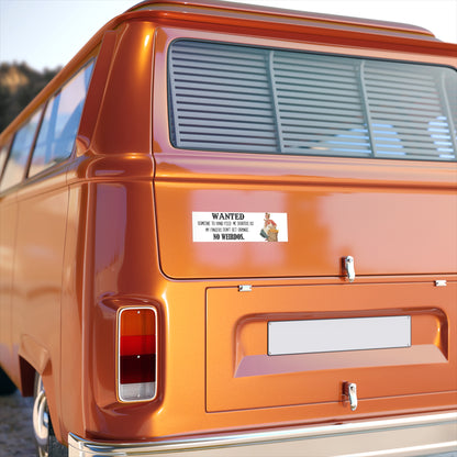 Funny Bumper Sticker — "Wanted Someone to Hand Feed Me Doritos So My Fingers Don't Get Orange. No Weirdos." — - Ramshackle Shack