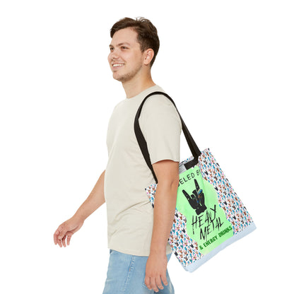 Heavy Metal & Energy Drinks Tote Bag — Neon Rock Energy Design - Ramshackle Shack