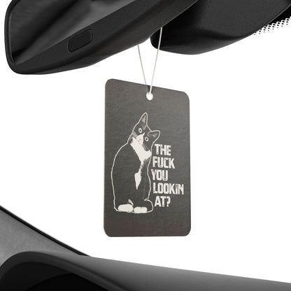 Funny Cat Car Air Freshener The F*** You Lookin At? Sassy Vehicle Air Freshener - Ramshackle Shack