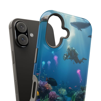 Underwater Diver Phone Case — Magnetic Impact‑Resistant Ocean Design
