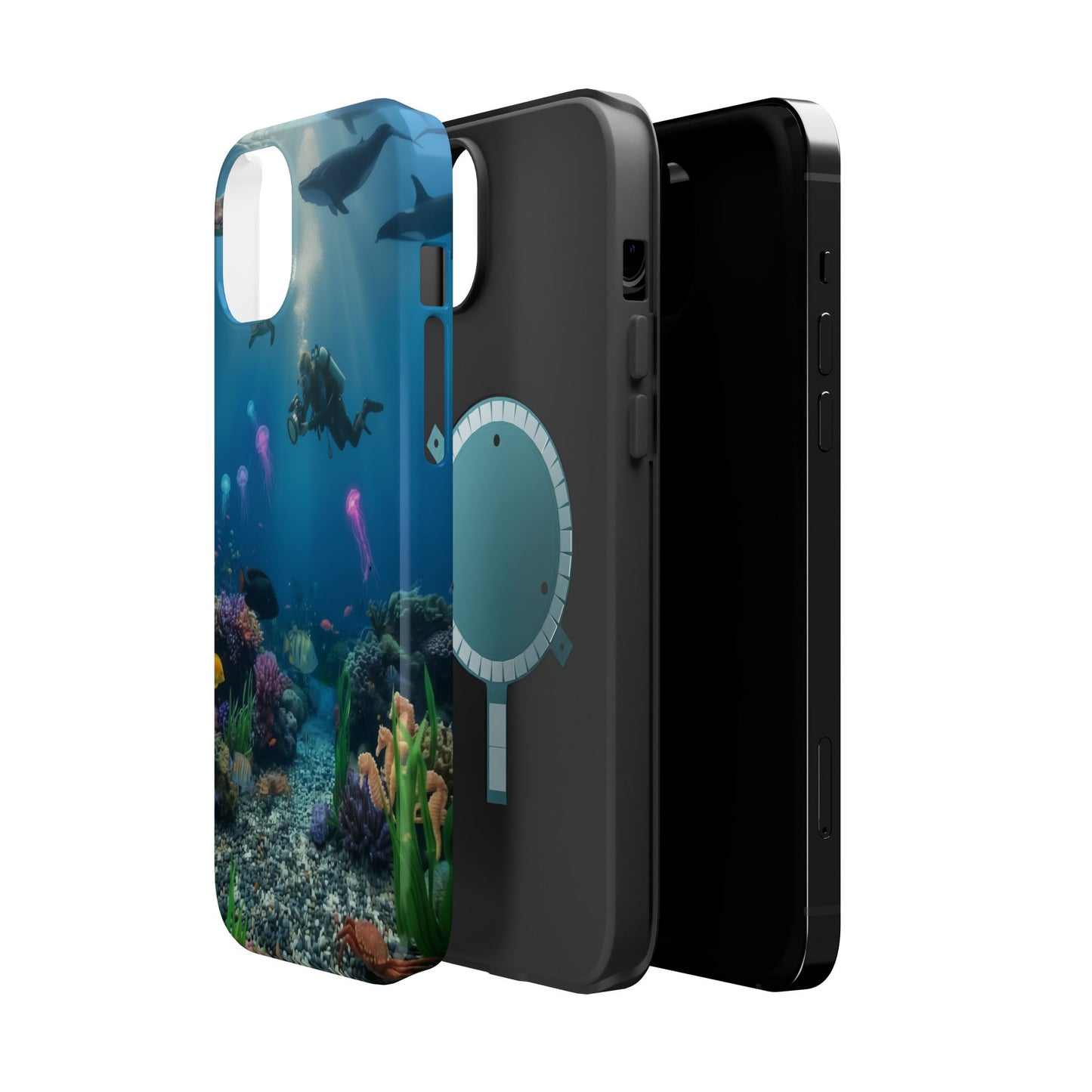 Underwater Diver Phone Case — Magnetic Impact‑Resistant Ocean Design