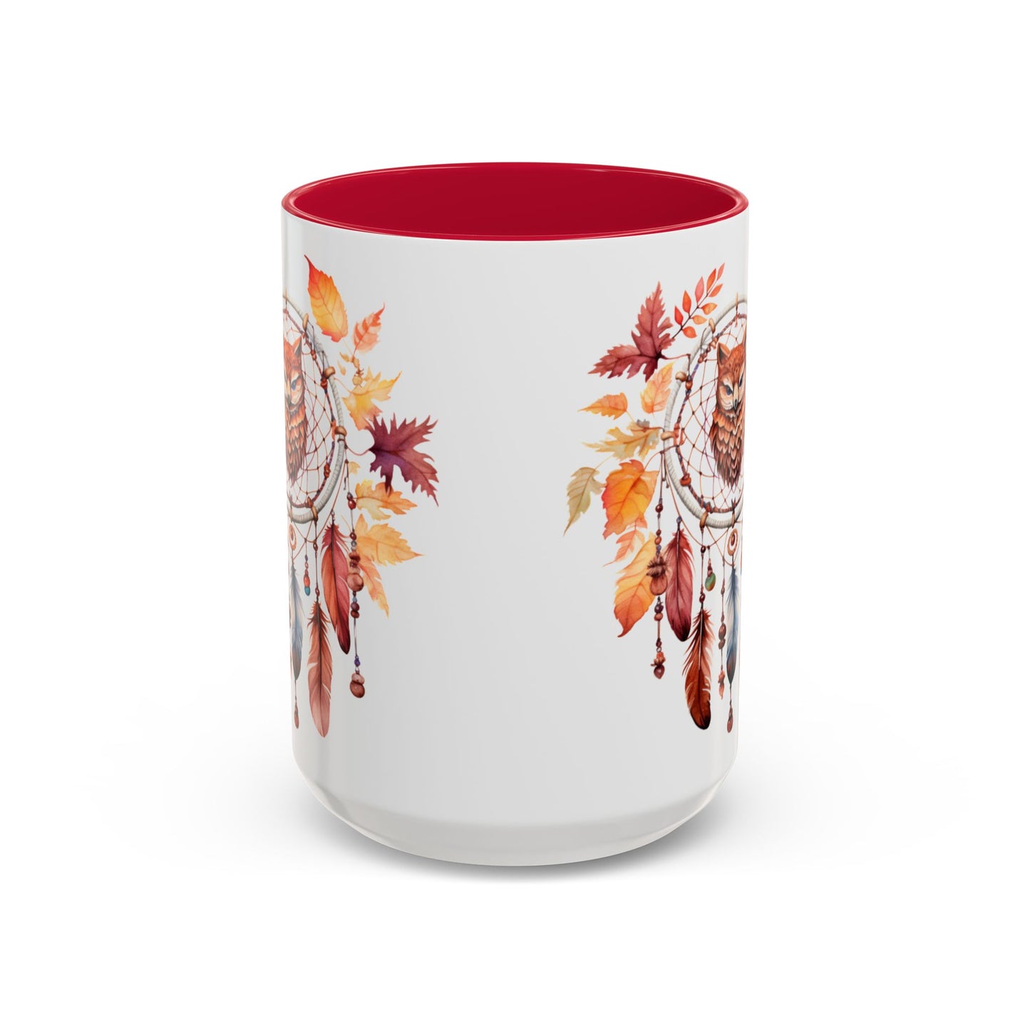 Autumn Owl Dreamcatcher Mug — Fall Leaves Coffee Cup (11oz & 15oz) - Ramshackle Shack