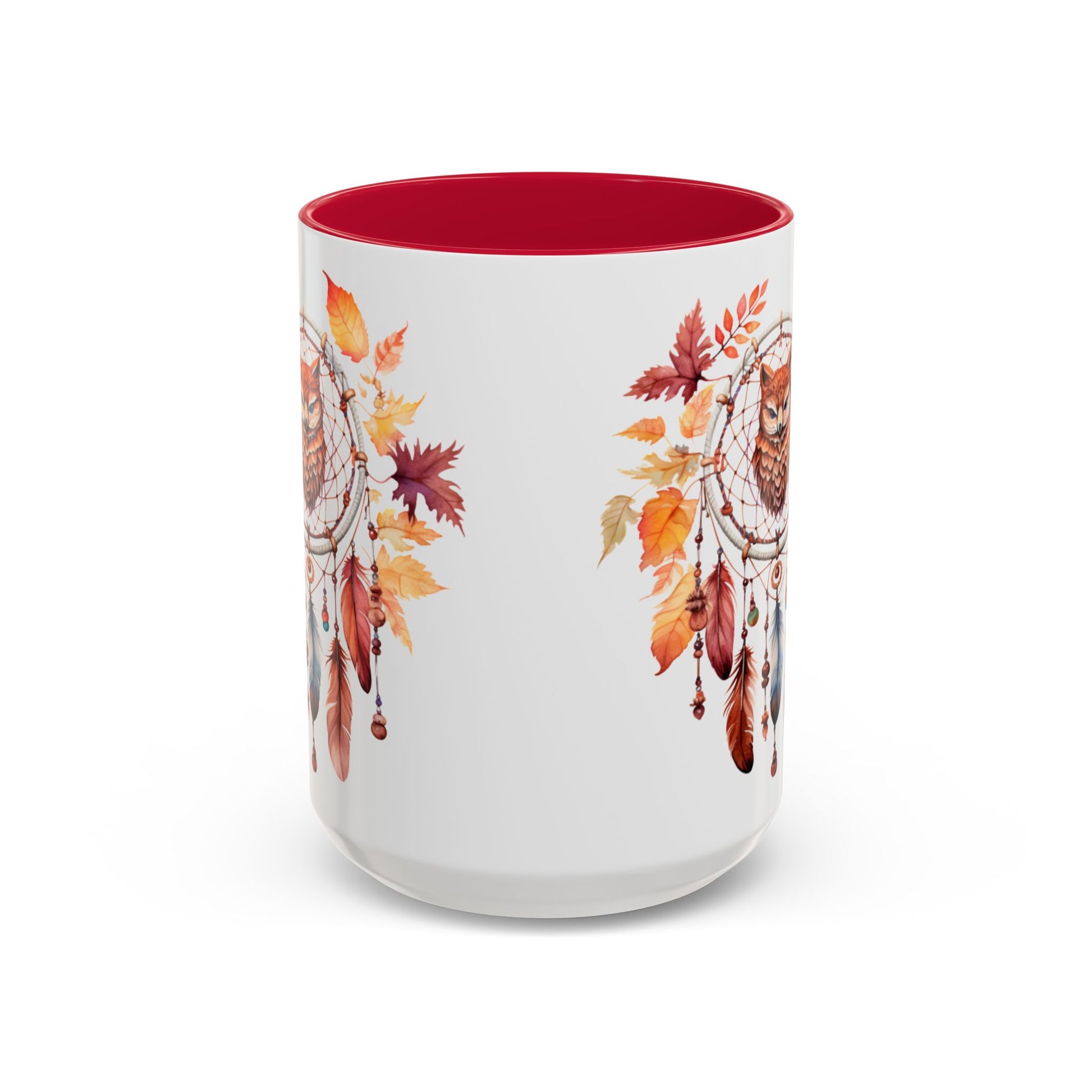 Autumn Owl Dreamcatcher Mug — Fall Leaves Coffee Cup (11oz & 15oz) - Ramshackle Shack