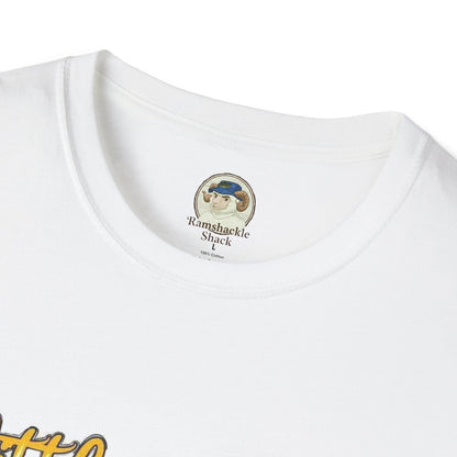 Excavator A Little Dirt Never Hurt TShirt  Custom Business Name & Logo Back - Ramshackle Shack