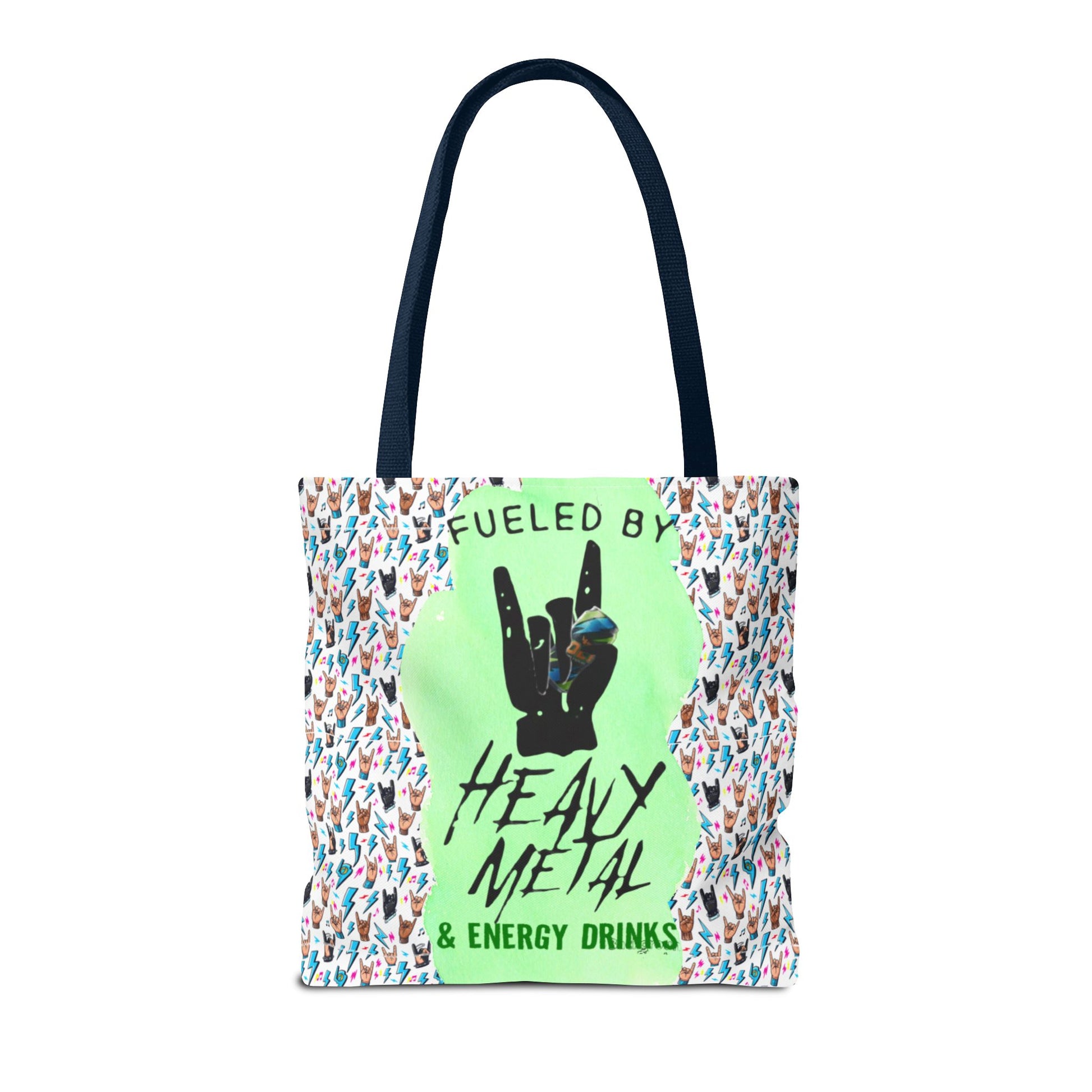 Heavy Metal & Energy Drinks Tote Bag — Neon Rock Energy Design - Ramshackle Shack