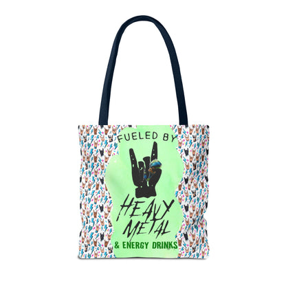 Heavy Metal & Energy Drinks Tote Bag — Neon Rock Energy Design - Ramshackle Shack