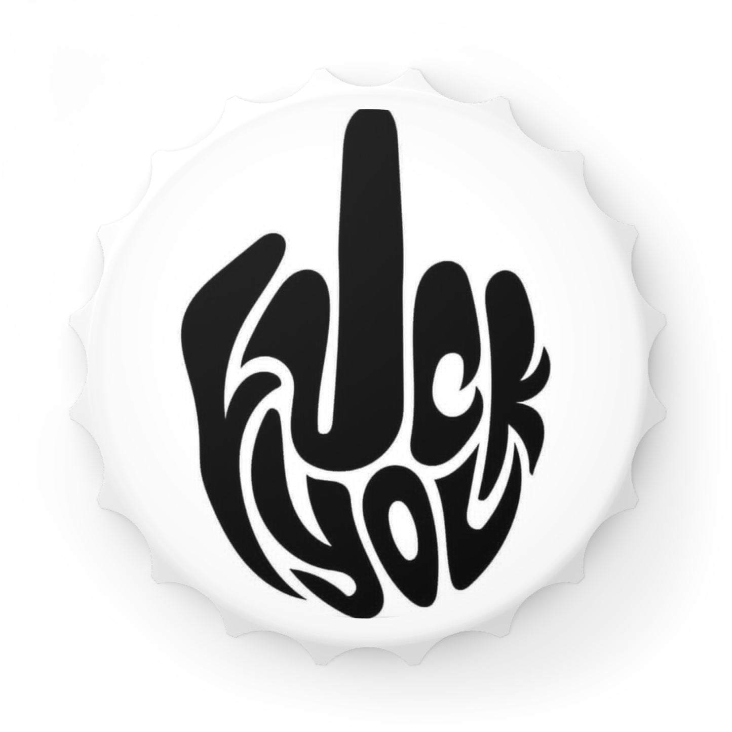 Bottle Opener — Bold Black 'Fuck You' Middle Finger Bottle Opener - Ramshackle Shack