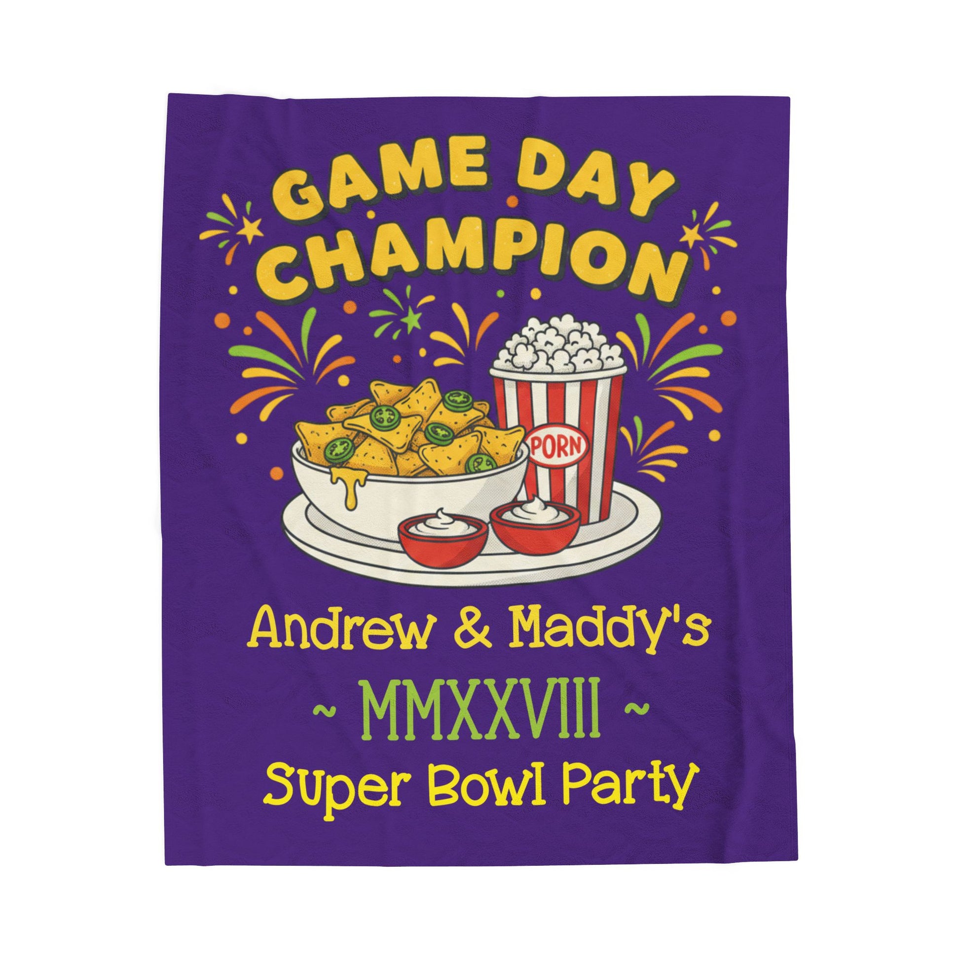 Game Day Champion Blanket | Super Bowl Party, Game Day Humor - Ramshackle Shack