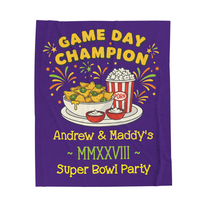 Game Day Champion Blanket | Super Bowl Party, Game Day Humor - Ramshackle Shack