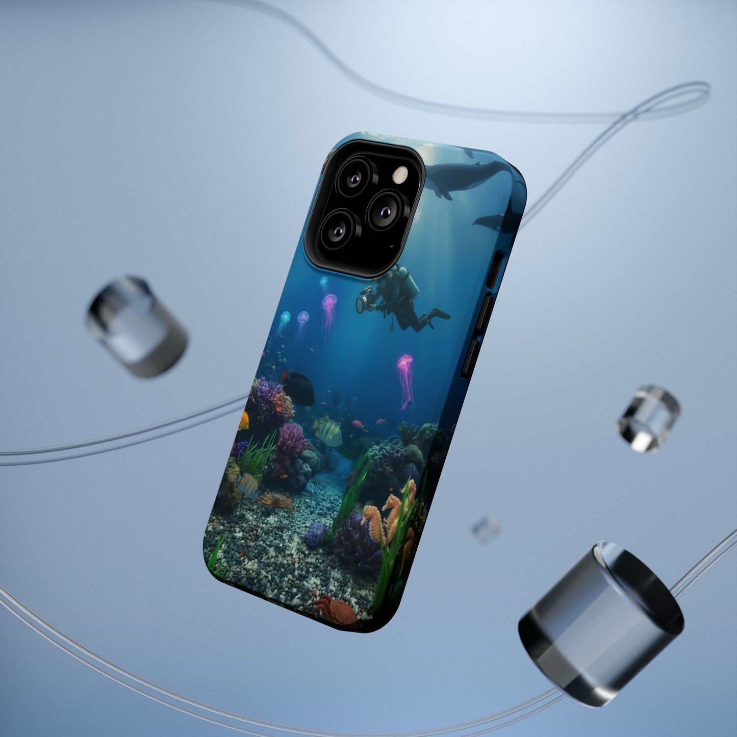 Underwater Diver Phone Case — Magnetic Impact‑Resistant Ocean Design
