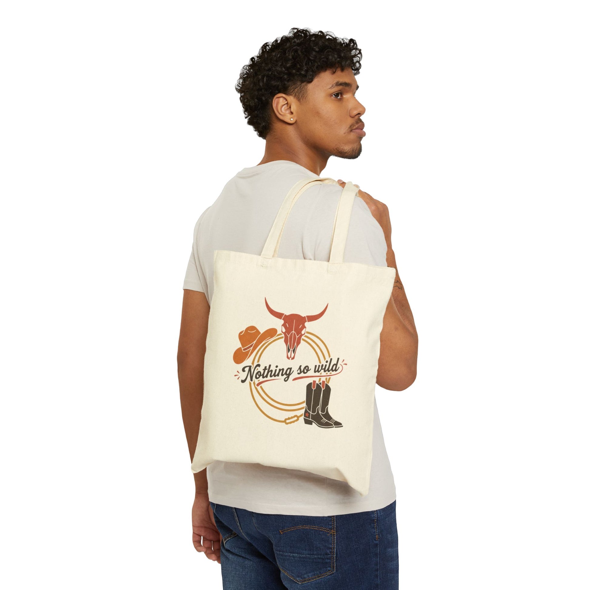 Minimal Desert Sunset Tote bag by Printify featuring cowboy chic Western-inspired design and durable fabric.
