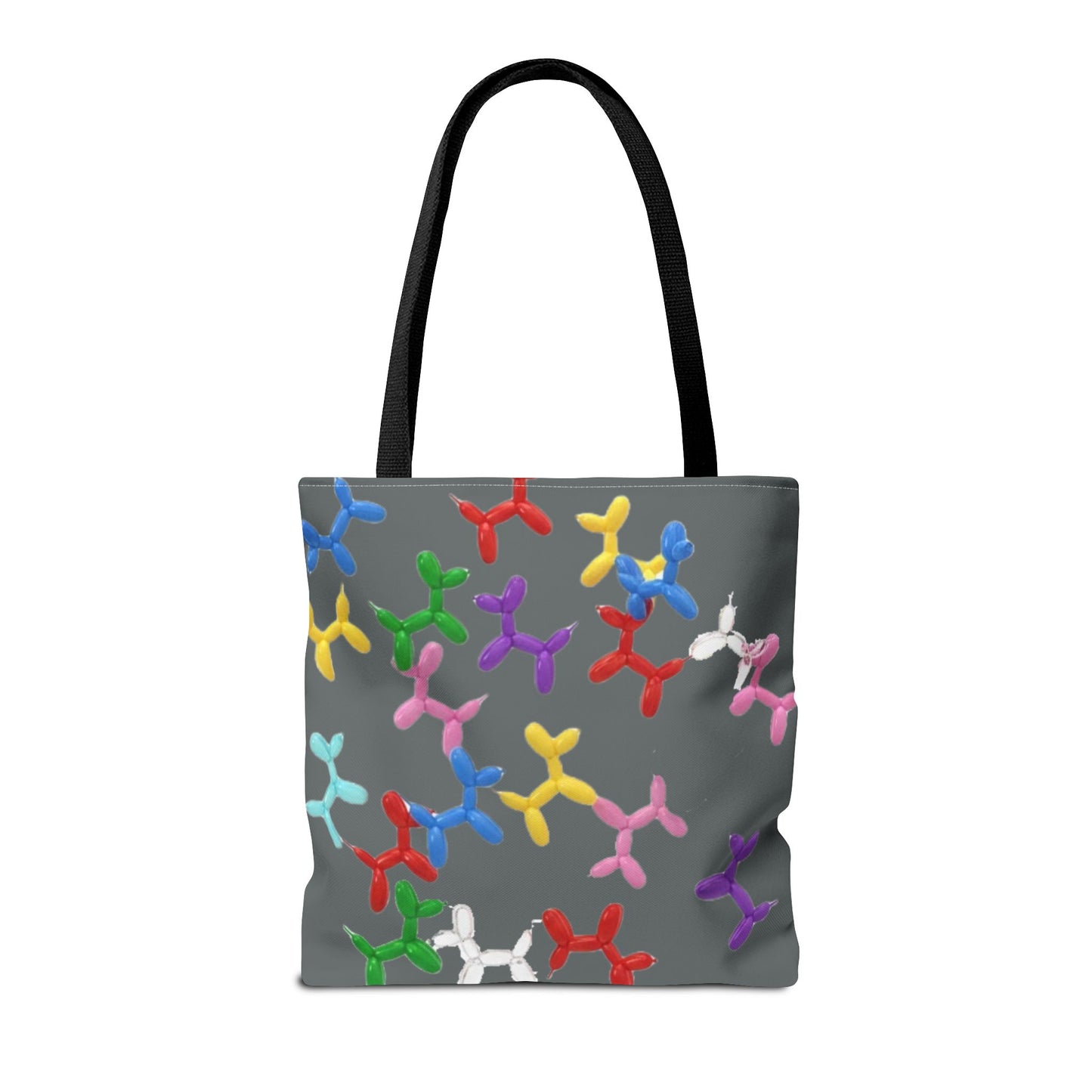 Balloon Dog Pattern Tote Bag – Colorful Pop Art Reusable Shopper - Ramshackle Shack