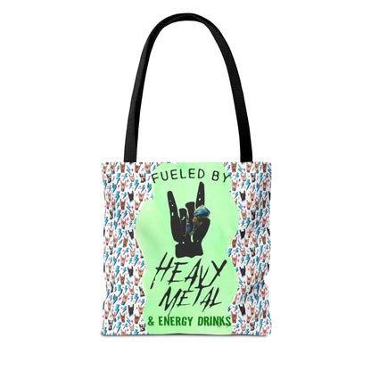 Heavy Metal & Energy Drinks Tote Bag — Neon Rock Energy Design - Ramshackle Shack