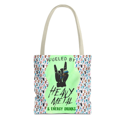 Heavy Metal & Energy Drinks Tote Bag — Neon Rock Energy Design - Ramshackle Shack