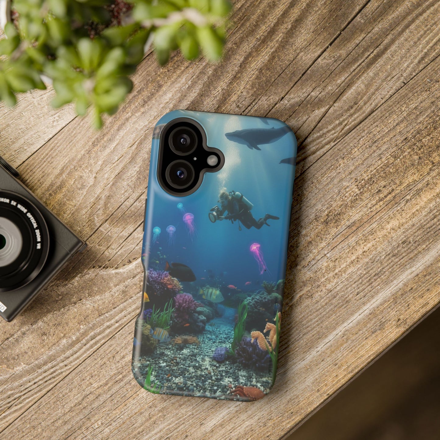 Underwater Diver Phone Case — Magnetic Impact‑Resistant Ocean Design