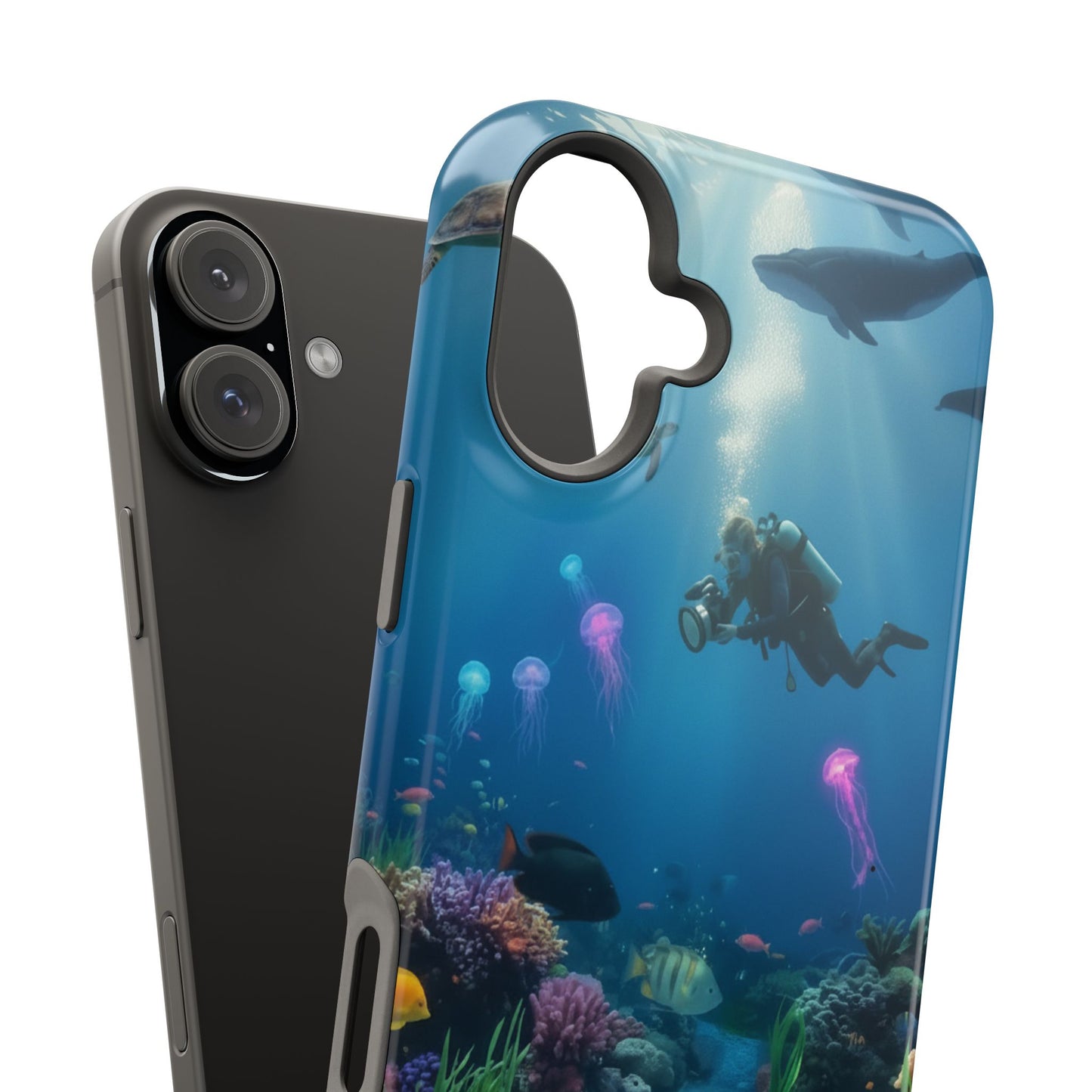 Underwater Diver Phone Case — Magnetic Impact‑Resistant Ocean Design