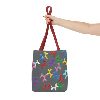Balloon Dog Pattern Tote Bag – Colorful Pop Art Reusable Shopper - Ramshackle Shack