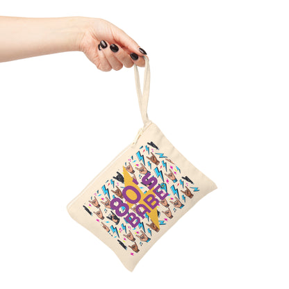 80s Babe Zipper Pouch — Retro Rock Lightning Accessory Bag - Ramshackle Shack