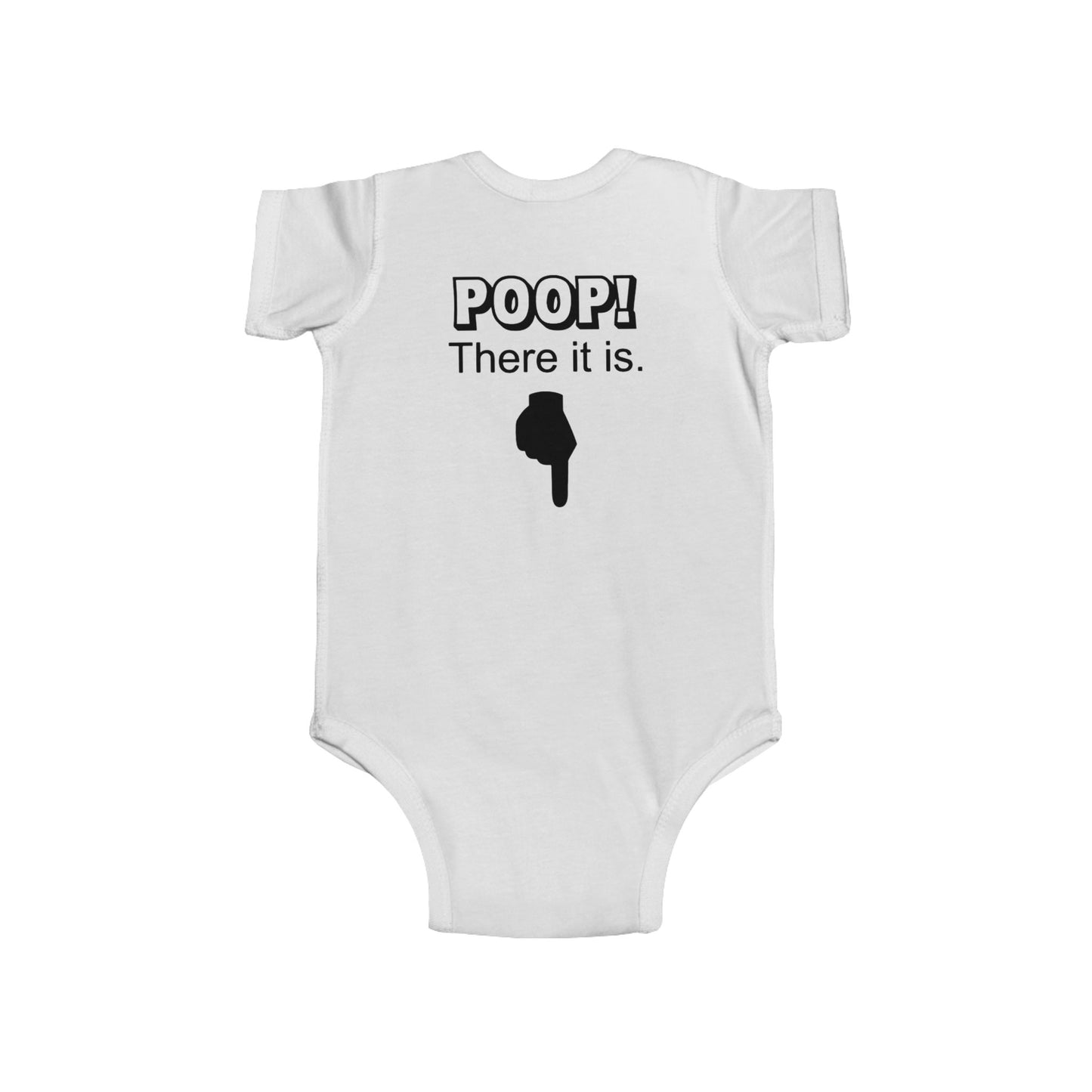 Funny Baby Bodysuit POOP! There it is & Tricycle Ride Graphic Infant Onesie - Ramshackle Shack