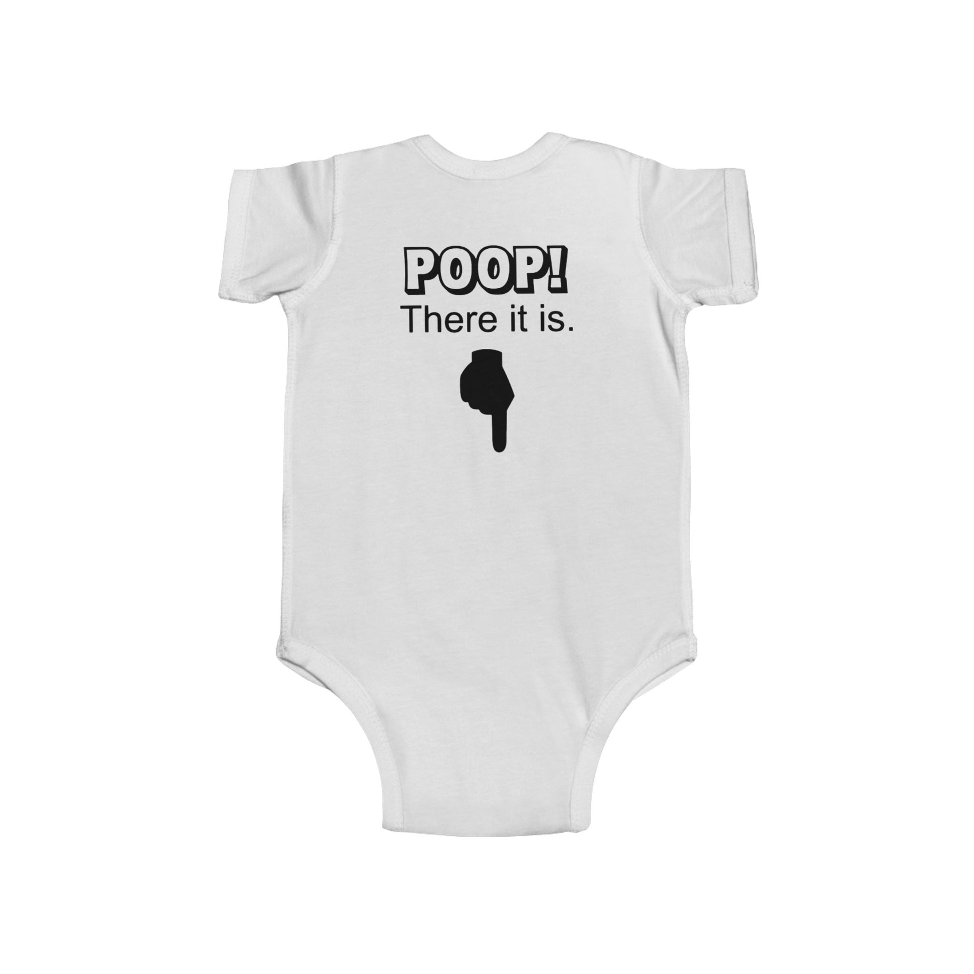 Funny Baby Bodysuit POOP! There it is & Tricycle Ride Graphic Infant Onesie - Ramshackle Shack