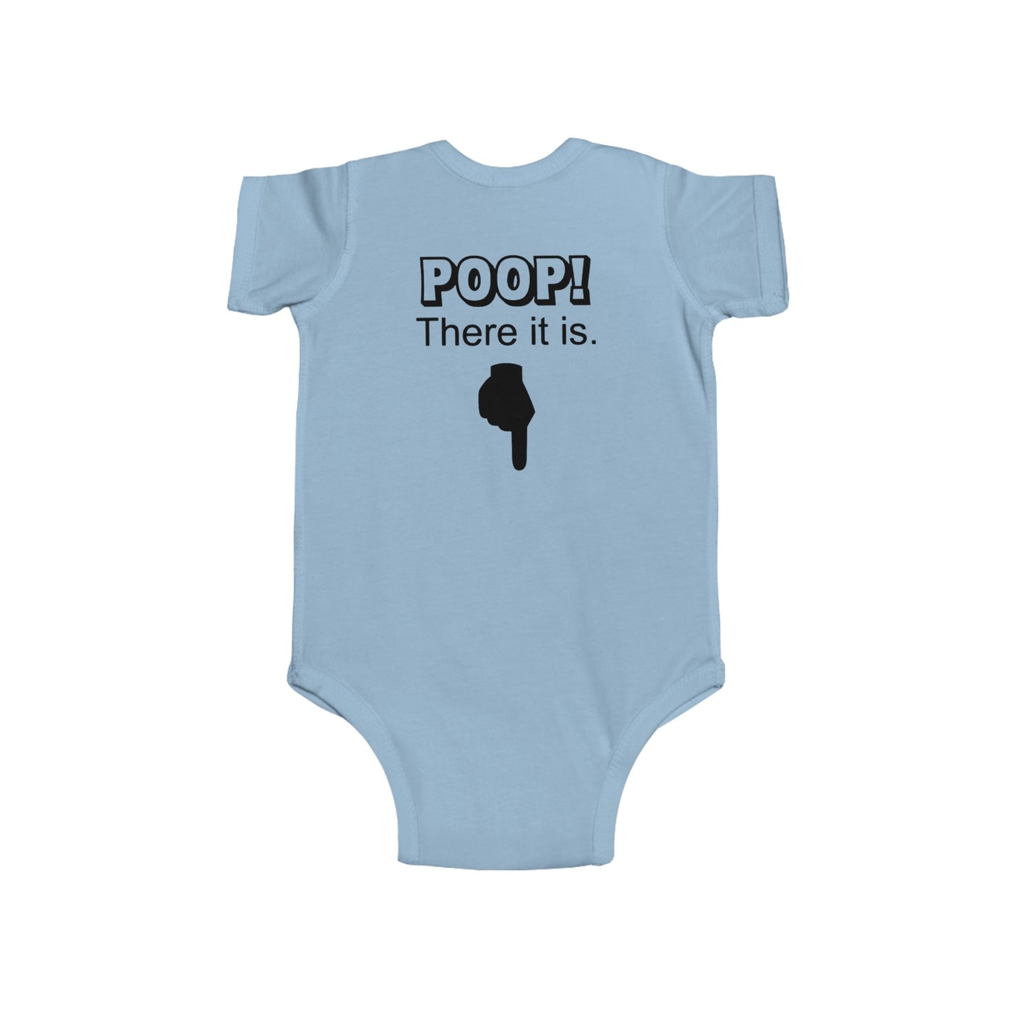Funny Baby Bodysuit POOP! There it is & Tricycle Ride Graphic Infant Onesie - Ramshackle Shack
