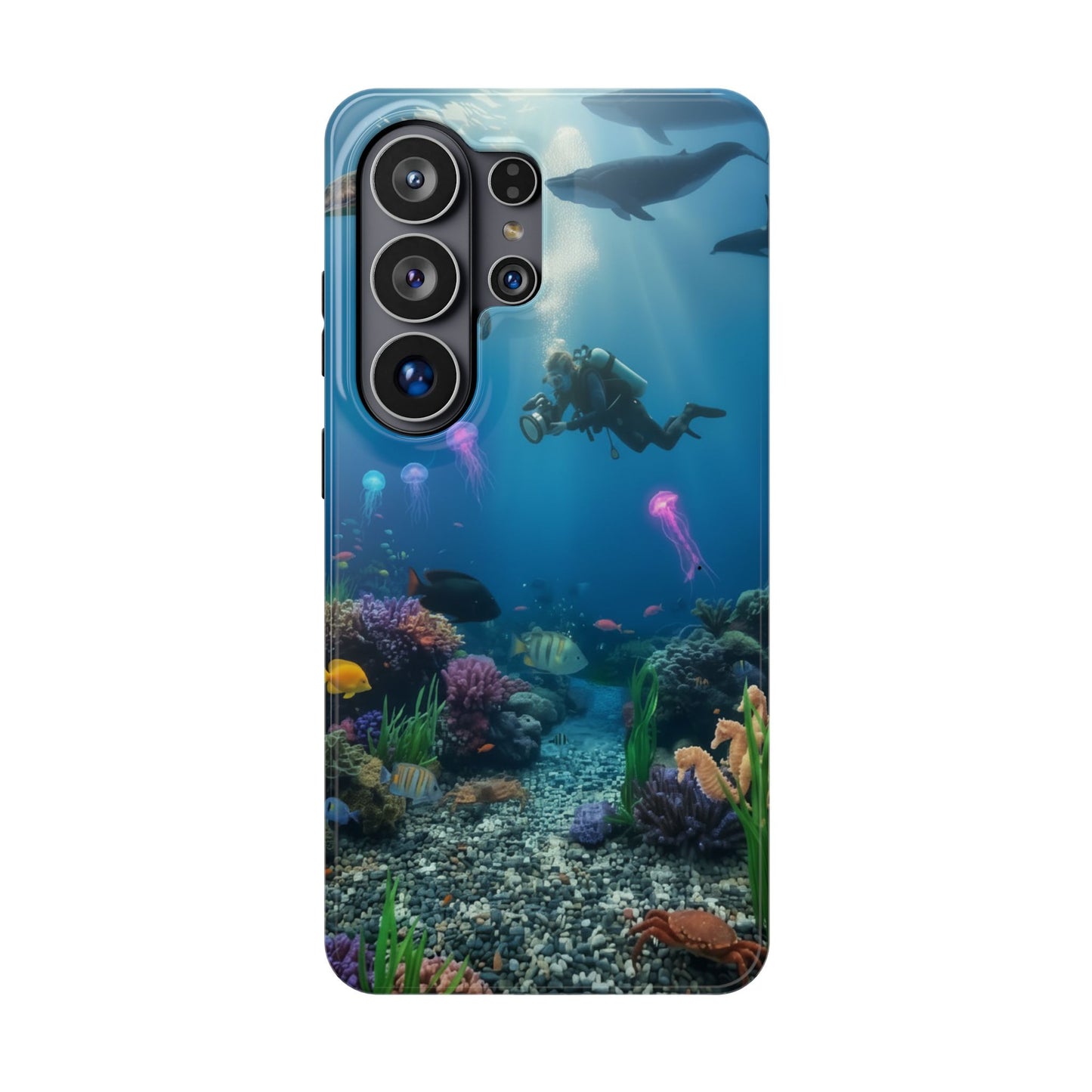 Underwater Diver Phone Case — Magnetic Impact‑Resistant Ocean Design