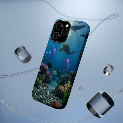 Underwater Diver Phone Case — Magnetic Impact‑Resistant Ocean Design