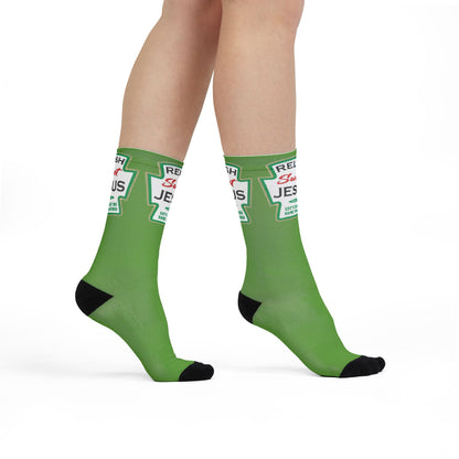 Relish Sweet Jesus Ketchup Bottle Crew Socks - Ramshackle Shack