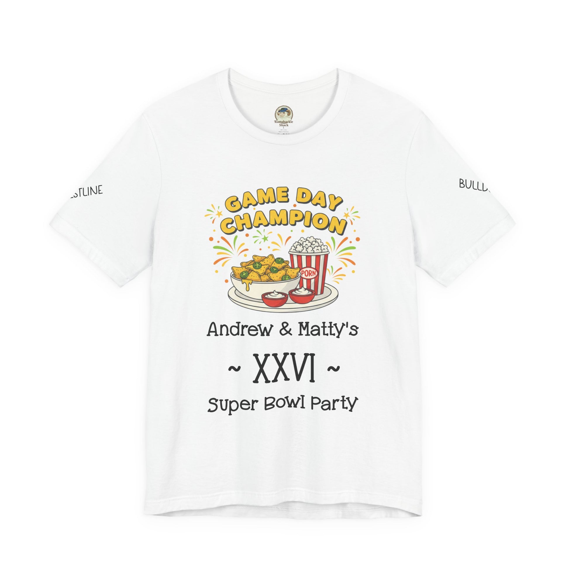 Game Day Champion Tee | Super Bowl Party, Game Day Humor - Ramshackle Shack