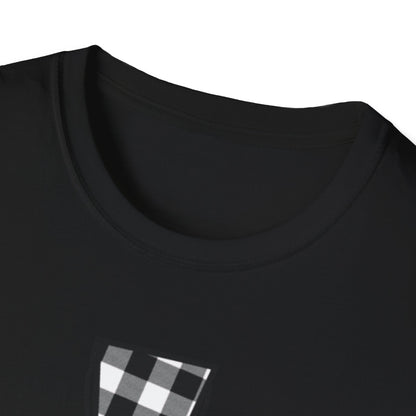Faith and Love Christian T-Shirt | Plaid Heart and Cross Religious Graphic Tee - Ramshackle Shack