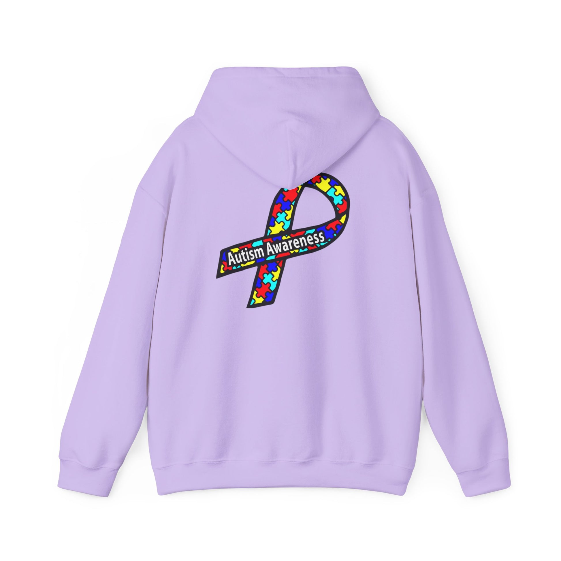 Autism Awareness Hoodie — "Live, Love, Accept" Heartbeat Puzzle-Rainbow - Ramshackle Shack