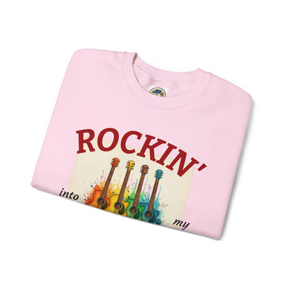 Rockin' Into My 60's Sweatshirt — Custom Age & Name Guitar Crewneck - Ramshackle Shack