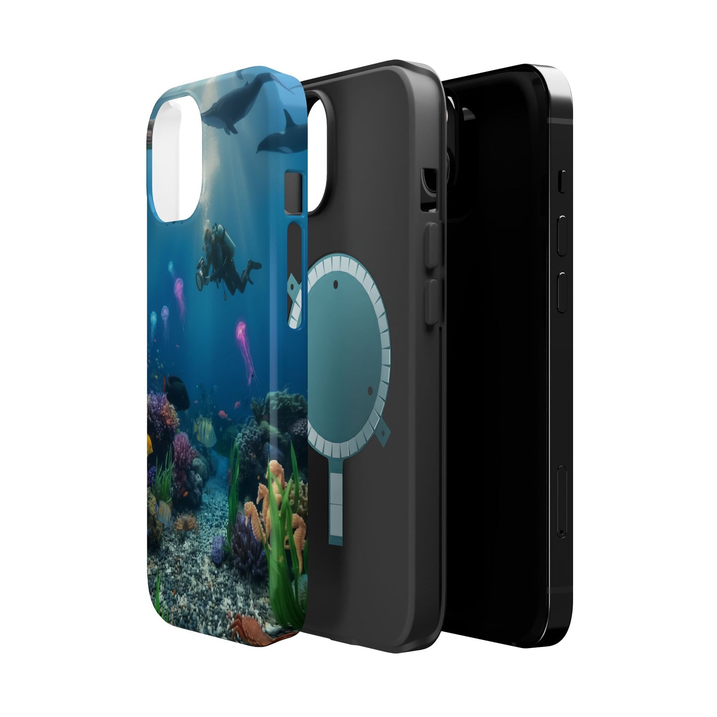Underwater Diver Phone Case — Magnetic Impact‑Resistant Ocean Design