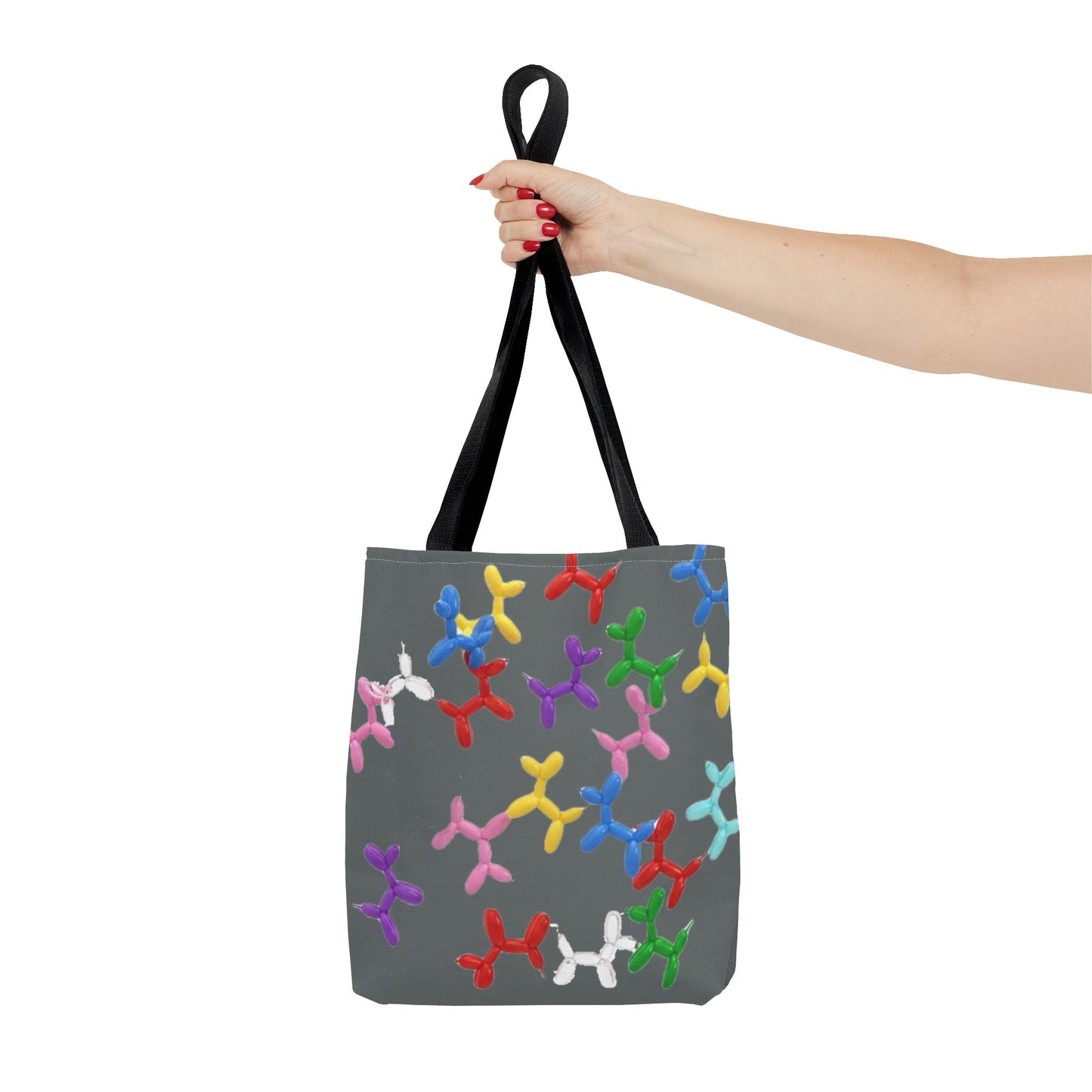 Balloon Dog Pattern Tote Bag – Colorful Pop Art Reusable Shopper - Ramshackle Shack