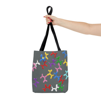Balloon Dog Pattern Tote Bag – Colorful Pop Art Reusable Shopper - Ramshackle Shack