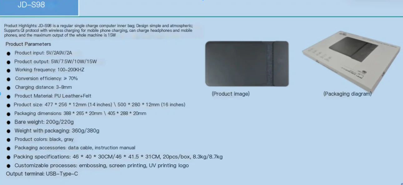 5in1 Wireless Charging Laptop Sleeve - Ramshackle Shack