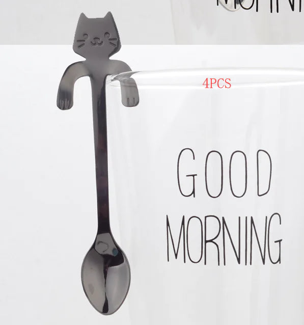 Stainless Steel Cat Spoon and Stirring Spoon - Ramshackle Shack