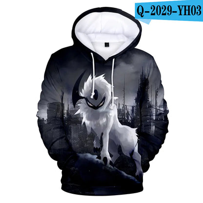 Pokemon Hoodie with Pet Character Print - Ramshackle Shack