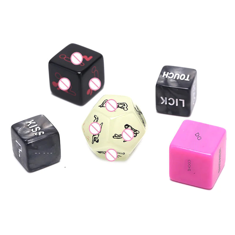 5-in-1 Glow-in-the-Dark Adult Foreplay Dice Set - Ramshackle Shack