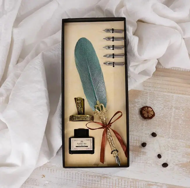 Oblique Ink Engraved Pen Set - Ramshackle Shack