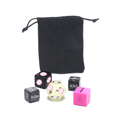5-in-1 Glow-in-the-Dark Adult Foreplay Dice Set - Ramshackle Shack