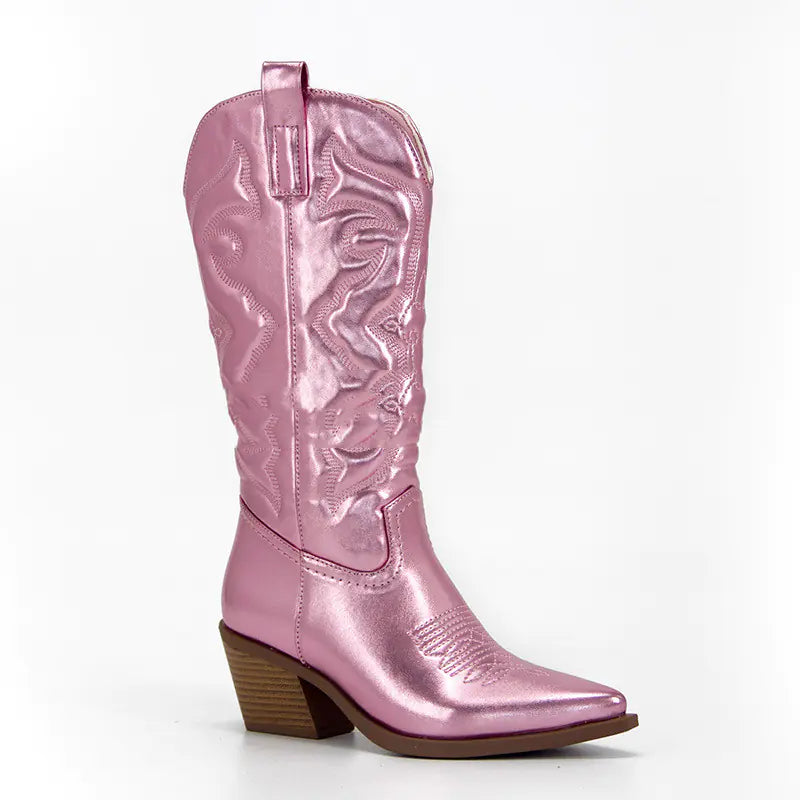 Vintage Women's Chunky Heel High Cowboy Boots - Ramshackle Shack