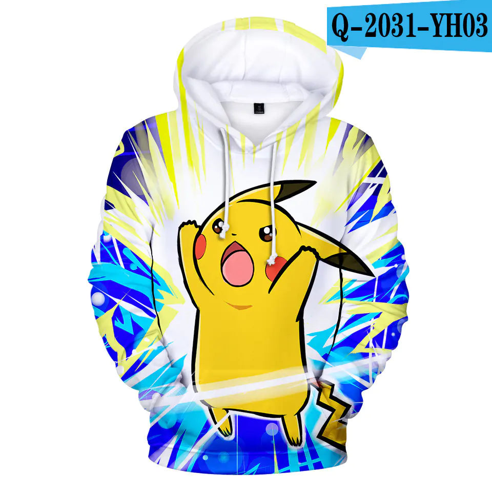 Pokemon Hoodie with Pet Character Print - Ramshackle Shack