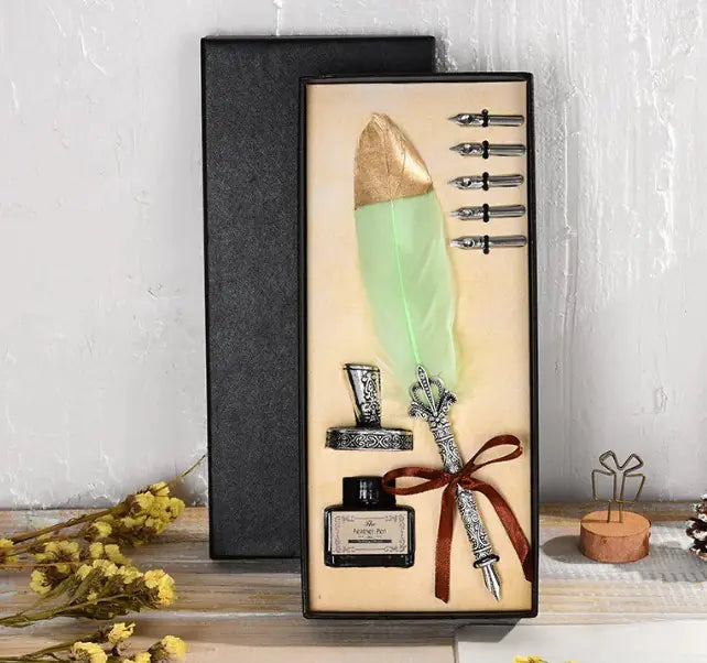 Oblique Ink Engraved Pen Set - Ramshackle Shack