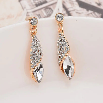 Fashionable Gemstone Glass Drop Earrings (Wholesale) - Ramshackle Shack