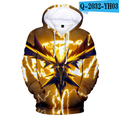 Pokemon Hoodie with Pet Character Print - Ramshackle Shack